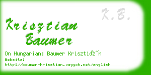 krisztian baumer business card